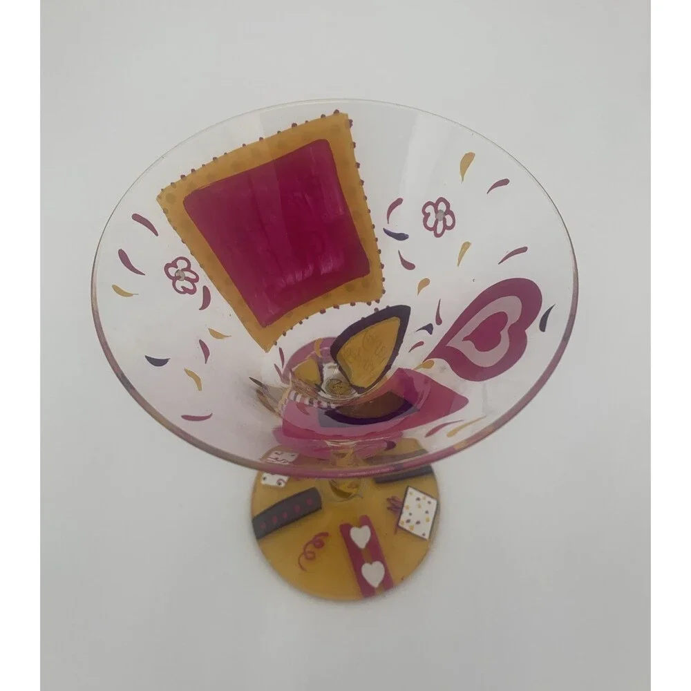 Lolita Birthday Girl Love My Martini Recipe Glass Hand Painted 7oz Party Present